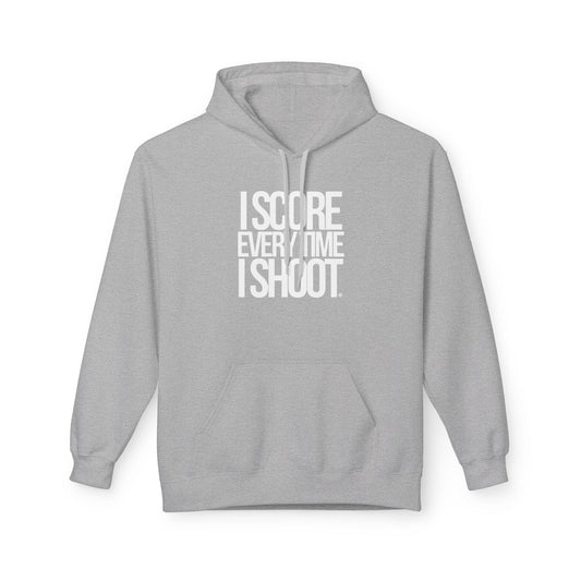 ADULT Unisex Fleece Casual comfort I score every time I shoot white letters